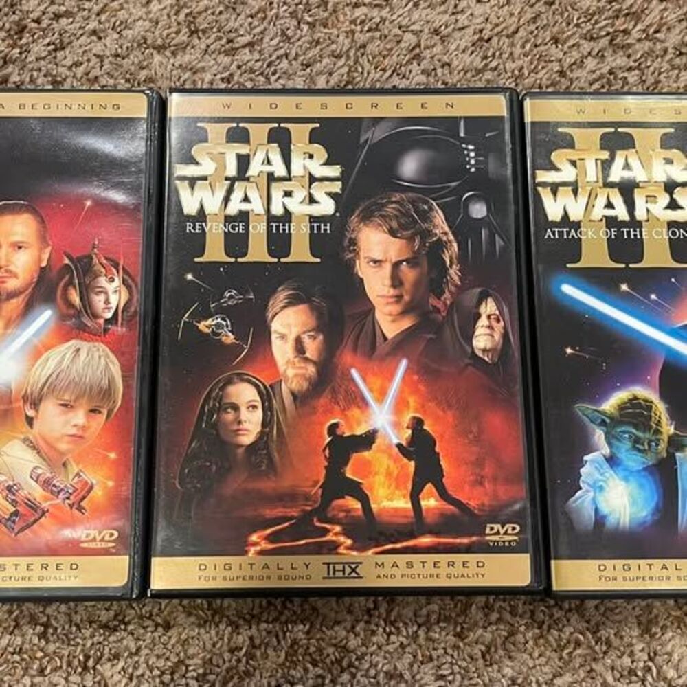 Star Wars Prequel Trilogy DVD Set Episodes I, II & III, Widescreen Special Edi